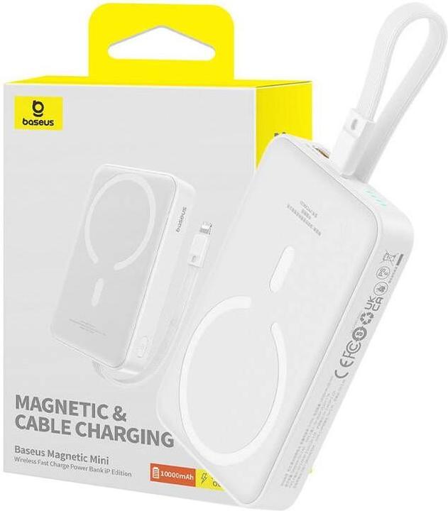 Actual product image Baseus Powerbank Magnetic Mini 10000mAh 20W MagSafe (white) (10000 mAh, 20 W, 37 Wh)
