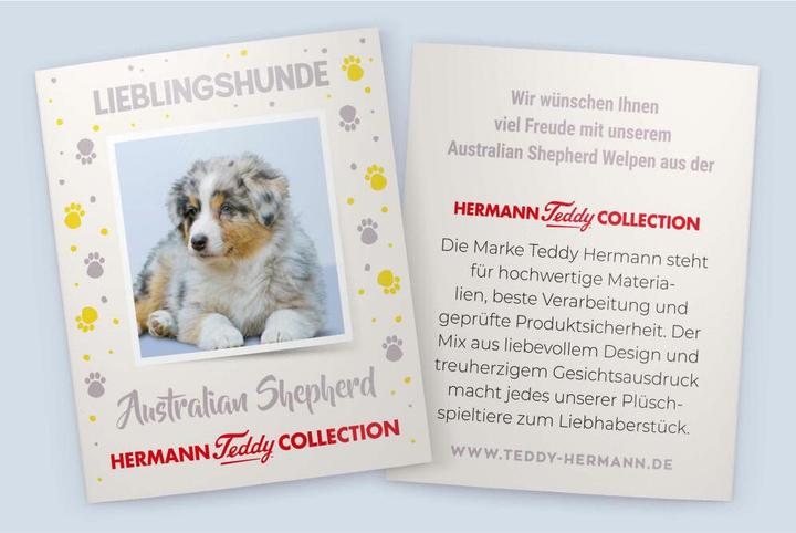 Produktbild Teddy Hermann Australian Shephard Welpe 22cm (22 cm)