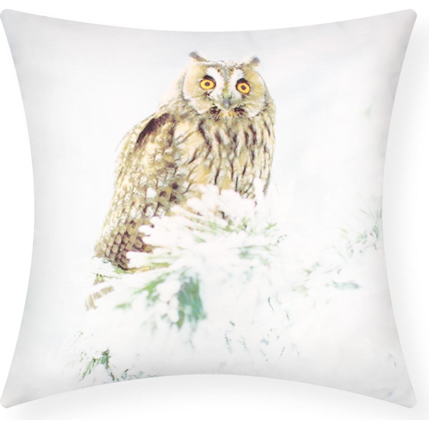 Thumbnail - Avizar, Dekokissen, 2 Stk. Kissenbezüge Schnee-Eule (40 x 40 cm)