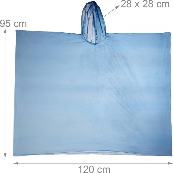 Actual product image Relaxdays 13x rain poncho (One size)