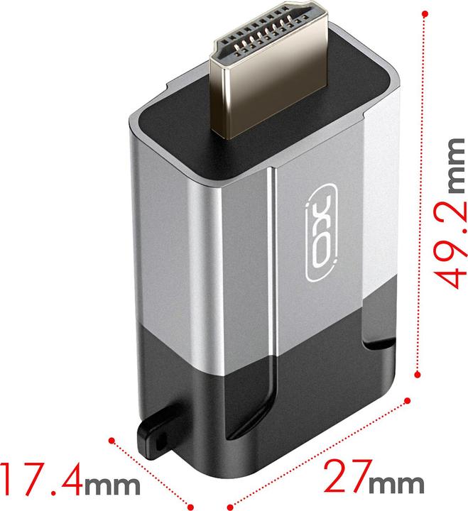 Actual product image xO adapter GB014 HDMI - VGA gray (HDMI, 2.70 cm)