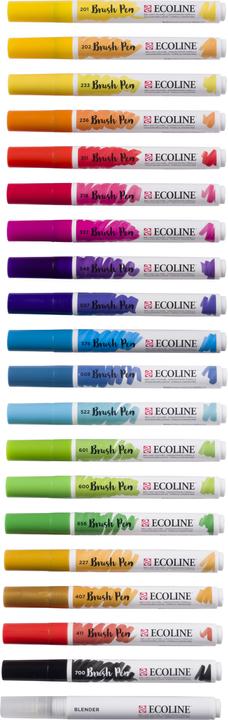 Actual product image Talens Brush pen Ecoline set of 20, line width: B, Brush (20 x)