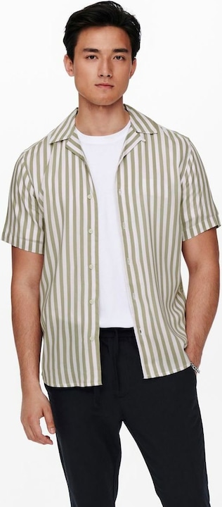 Produktbild Only & Sons Gestreiftes Kurzarmhemd (M)