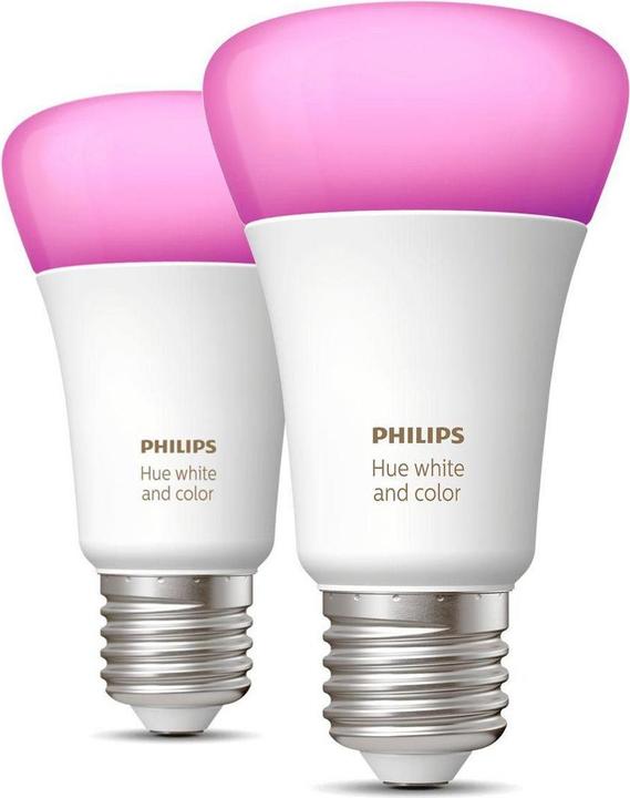 Actual product image Philips Hue White & Color Ambiance BT (E27, 9.50 W, 806 lm, 2 x, F)