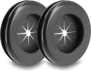 Produktbild Delock Gummi Kabeldurchführung rund Ø 30 mm schwarz 2 Stück