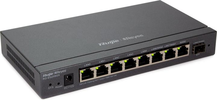 Actual product image Ruijie Networks RG-EG209GS Cable router Gigabit Ethernet Grey