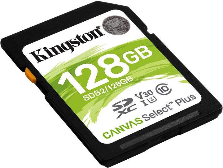 Image du produit Kingston Canvas Select Plus (128 Go, SDXC, U3, UHS-I)