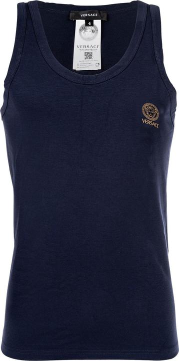 Versace T-Shirt Long Sleeves Round Neck Jersey Topeka Bi-Stretch Cotton Organic New Logo
