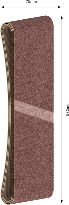 Actual product image Bosch Professional Zubehör PRO X440 sanding belt, 75 x 533 mm, G220 (220)