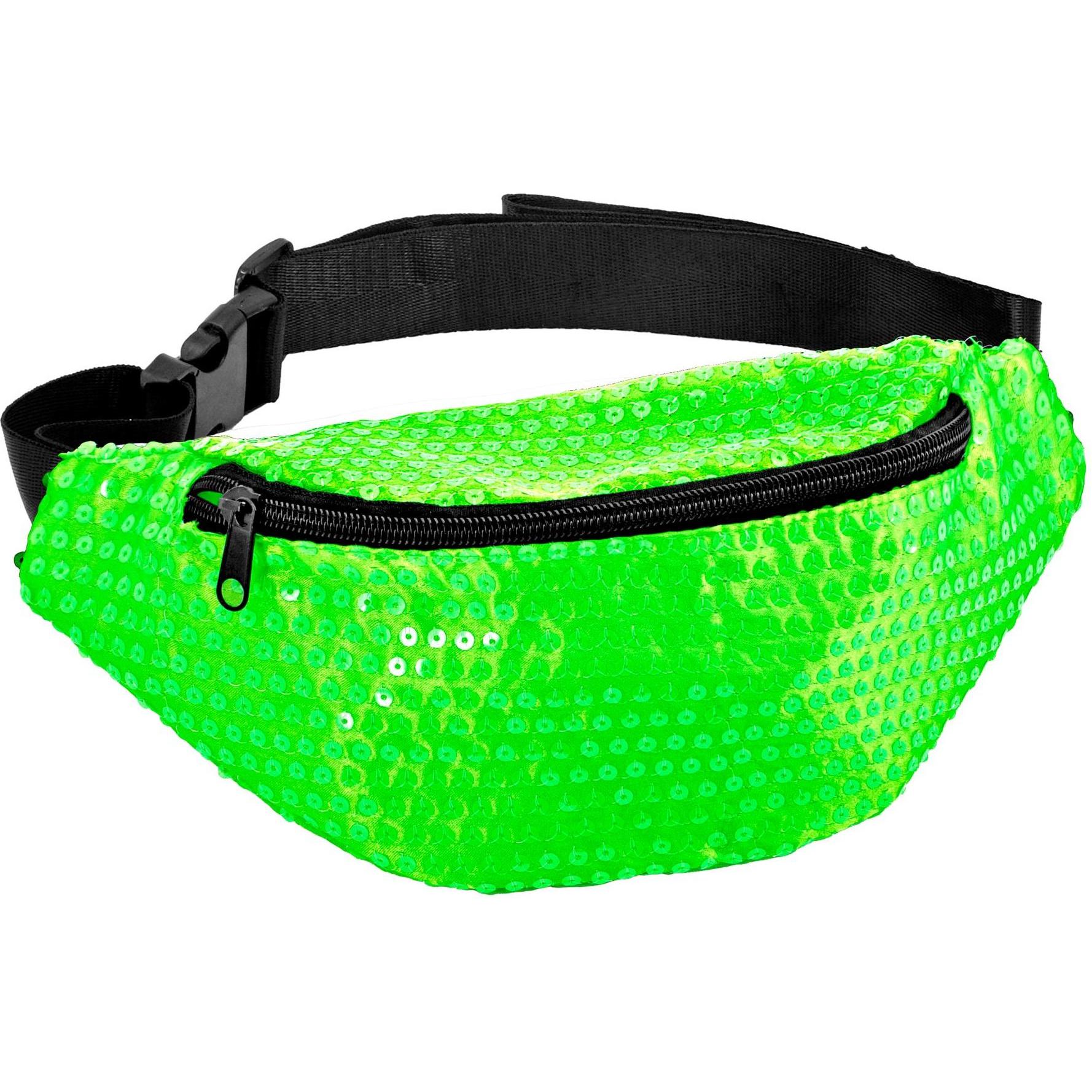 Widmann, Bauchtasche, Neon grüne Gürteltasche mit Pailletten, Grün