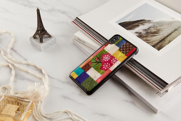 Actual product image Ikins SmartPhone case iPhone XS Max cherry blossom black (Apple iPhone XS Max)