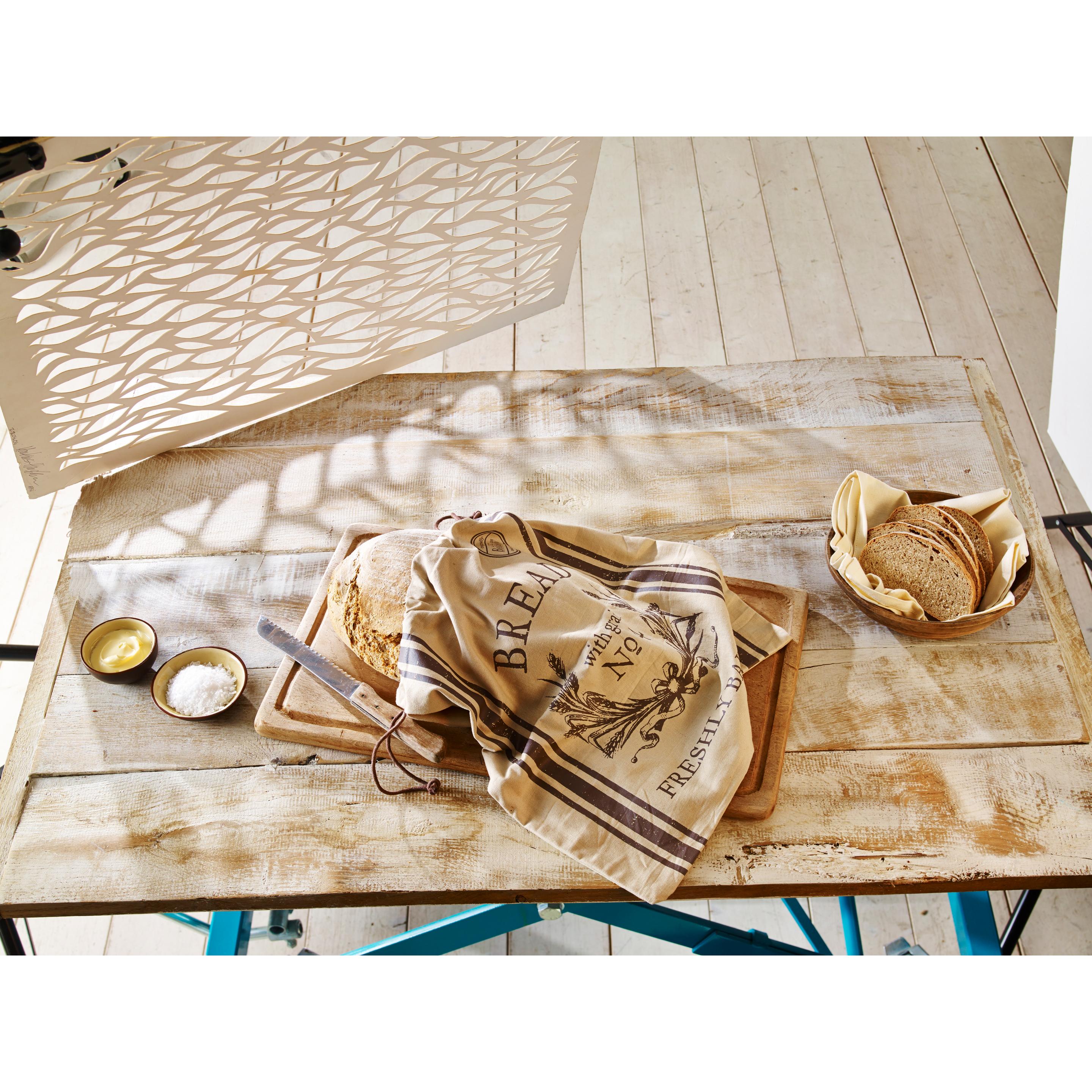 Thumbnail - Birkmann Brotbeutel Oeko Baumwolle, Brotaufbewahrung, Braun, Grau