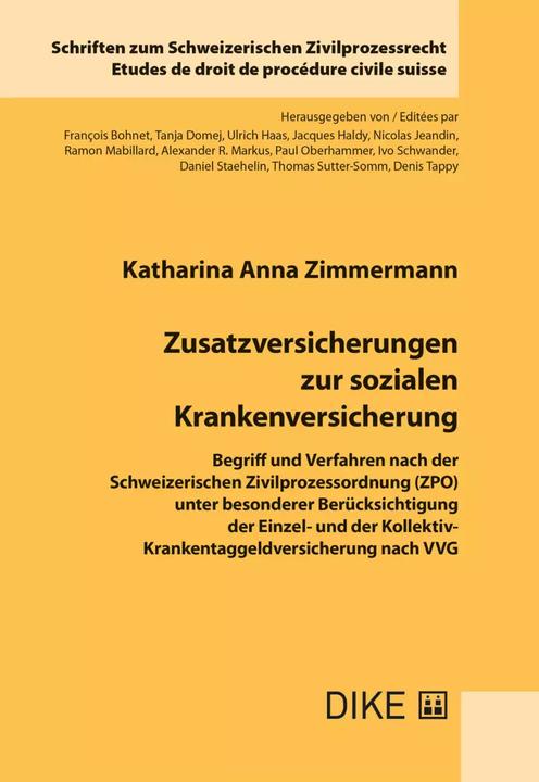 Immagine prodotto DiKE Zusatzversicherungen zur sozialen Krankenversicherung (Tedesco, Falegname Katharina, 2022)