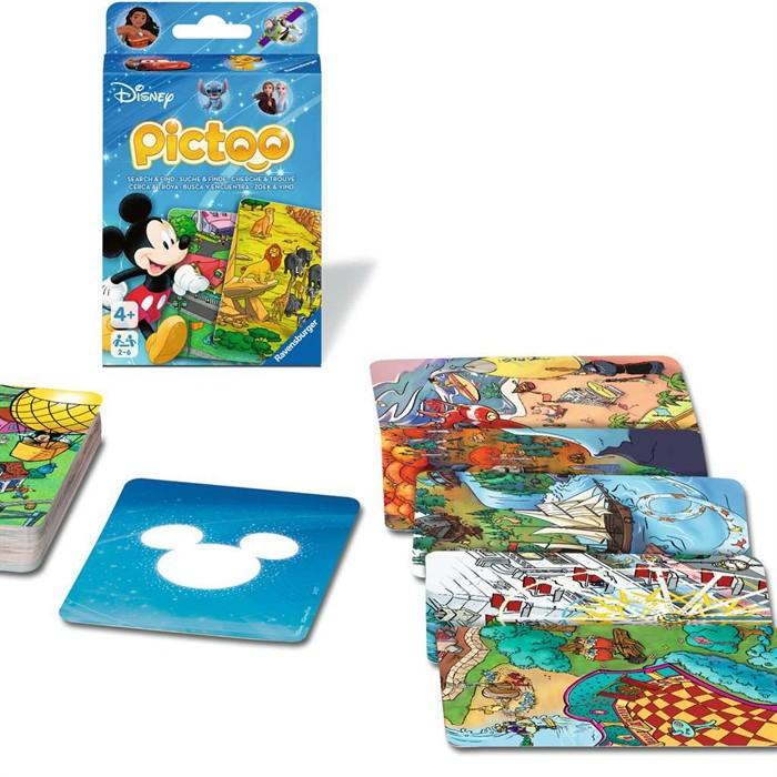 Produktbild Ravensburger 23478 - Pictoo Disney Kartenspiel - Schnelles Karten-Suchspiel für Kinder ab 4 Jahren (Italienisch, Deutsch, Englisch, Niederländisch, Französisch, Portugiesisch)