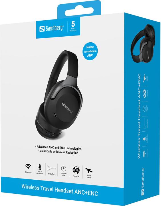 Actual product image Sandberg Wireless Travel Headset ANC (Wireless)