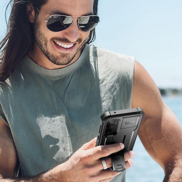 Actual product image Tech Kevlar Pro case for Samsung Galaxy S23 FE - black (Samsung Galaxy S23 FE)