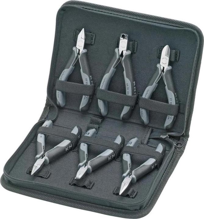 Productafbeelding Knipex Set elektronische tangen met gereedschap voor het werken aan elektronische componenten 00 20 17 (216 mm)