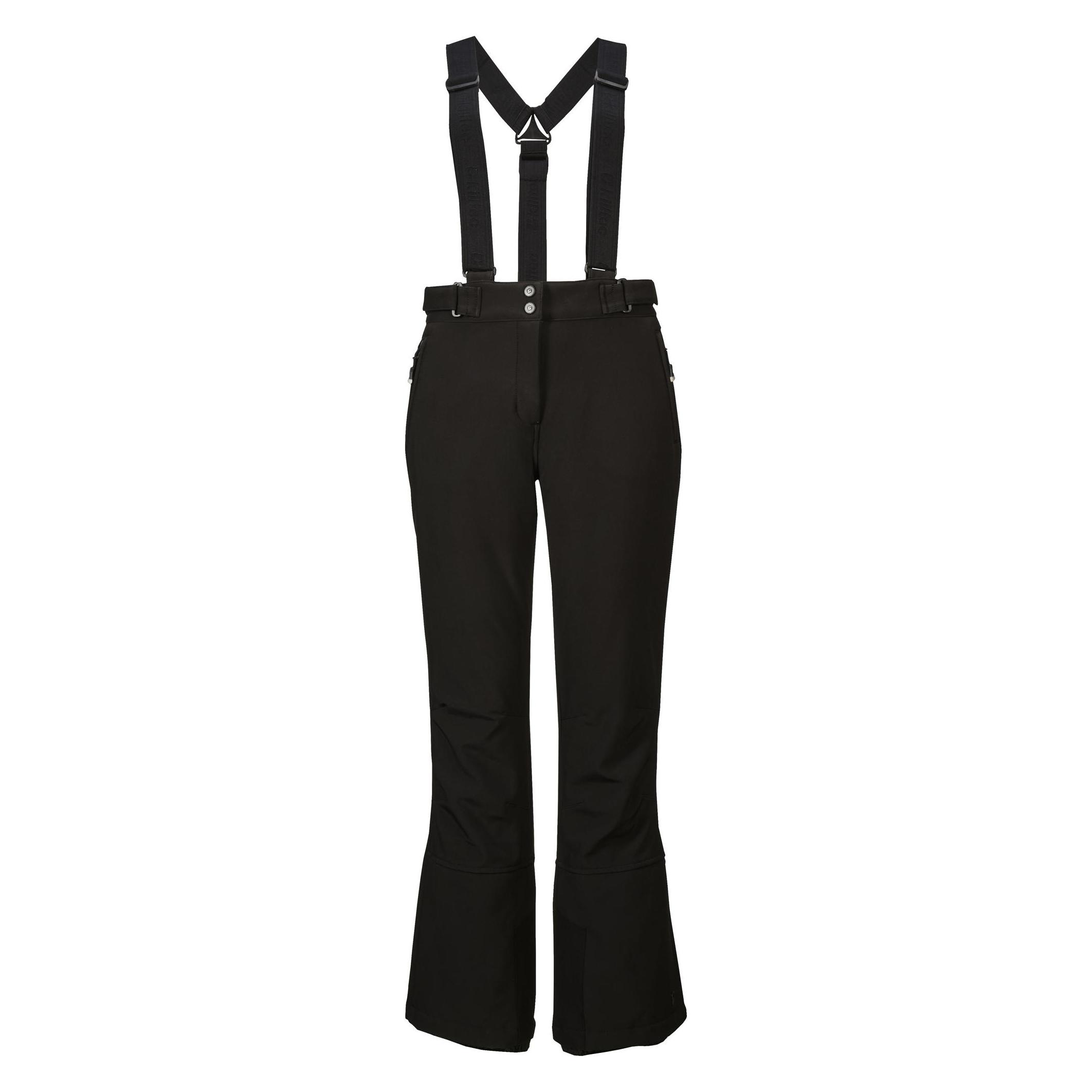 Killtec, Damen, Skihosen, Damen Thônes Wmn Sftshll Pnts Skihose Softshellhose Mit Kantenschutz Schneefang Und Abnehmba (38), Schwarz