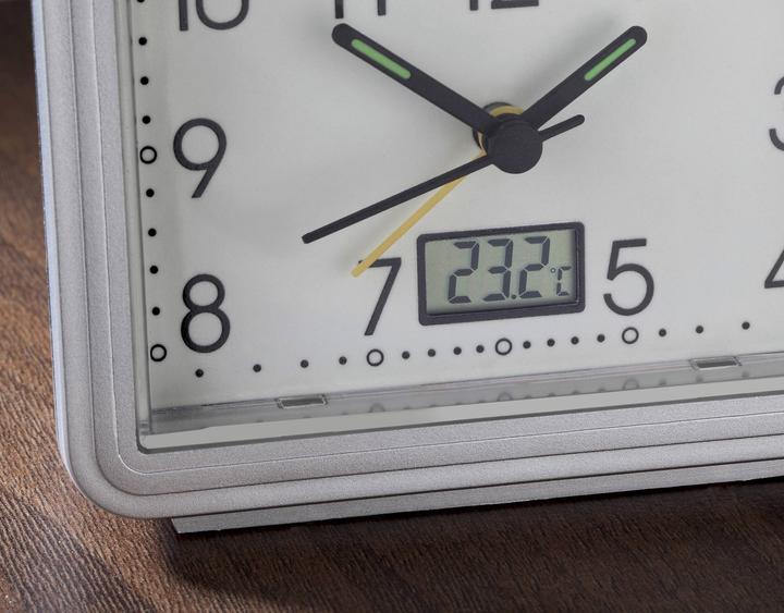 Produktbild Westfalia Wecker leuchtend, mit Temperaturanzeige, rechteckig