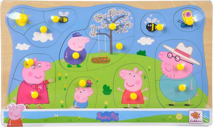 Actual product image Eichhorn Peppa Pig, peg puzzle, 4 assorted. (14 pieces)