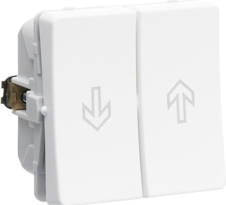 Produktbild LK FUGA Jalousieschalter 16A mit 2 x 1-poligem Taster, weiss