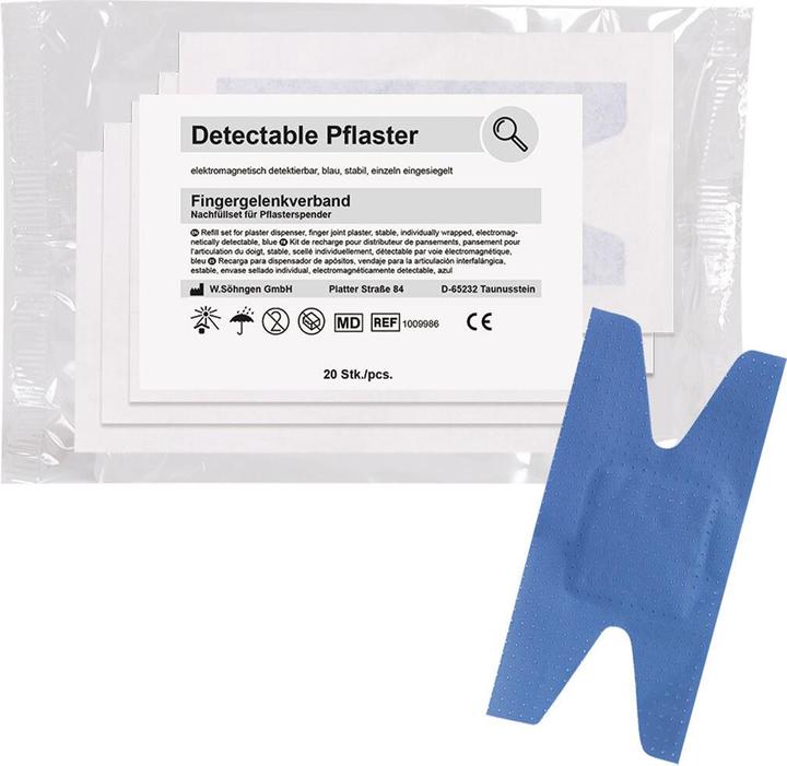 Actual product image Söhngen Refill set for plaster dispenser, detectable, finger joint plasters, 20 pcs, single (20 x)