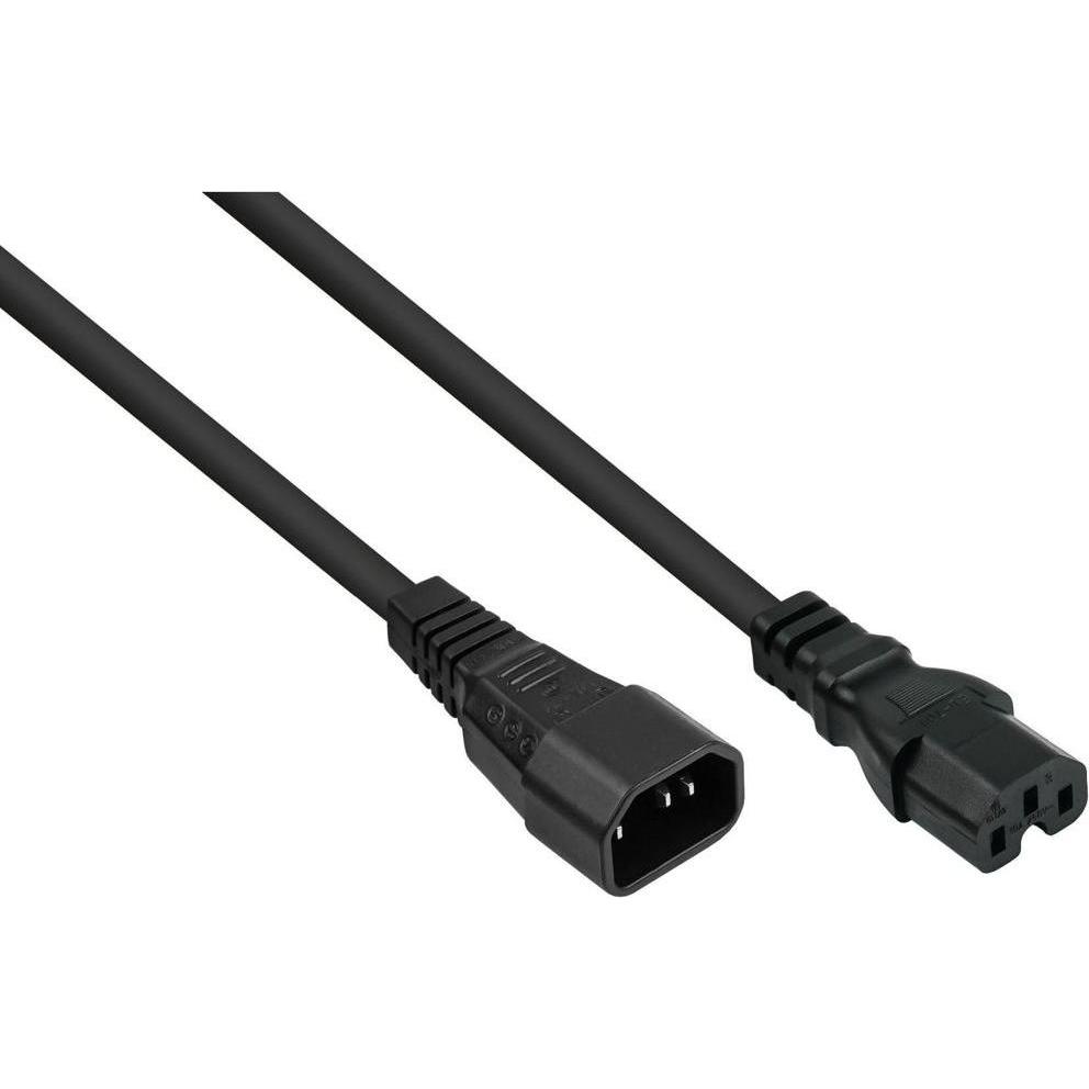 Varia Kaltgeräte-Warmgeräte-Verbindungskabel C14 (gerade) an C15 (gerade), Cavo di alimentazione