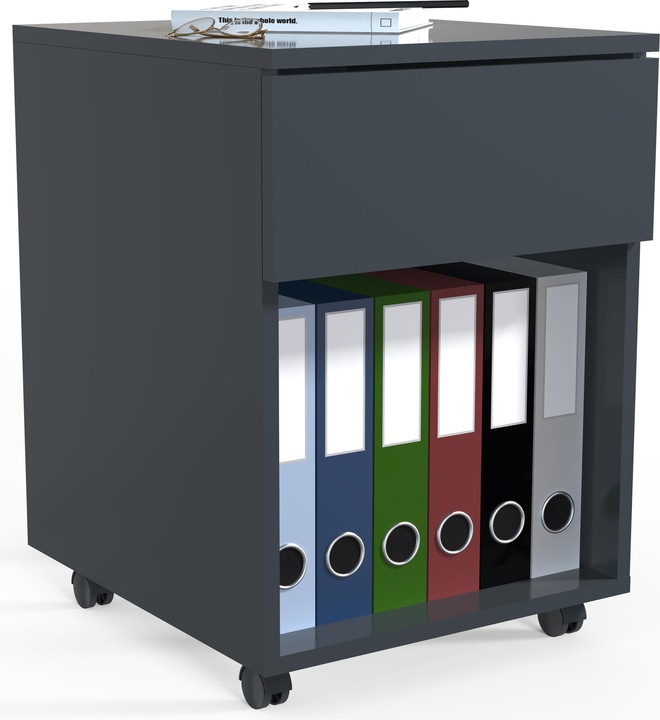 Image du produit VCM Caisson roulant Caisson d'appoint Caisson de bureau Roulettes Dasola 1 tiroir (39 x 45 x 55 cm)
