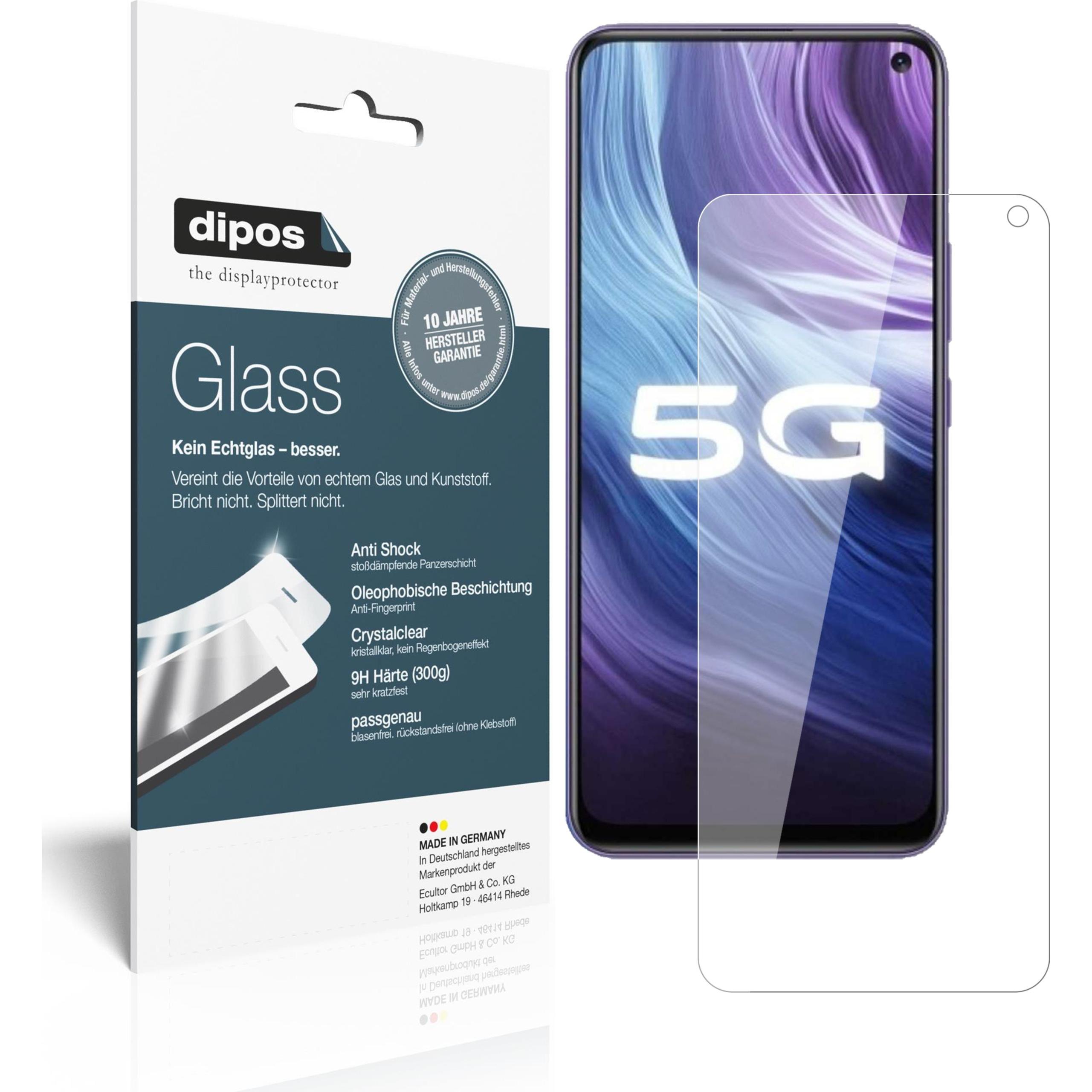 Dipos Displayschutz Anti-Shock (1 Stück, Vivo Z6 5G), Smartphone Schutzfolie, Transparent