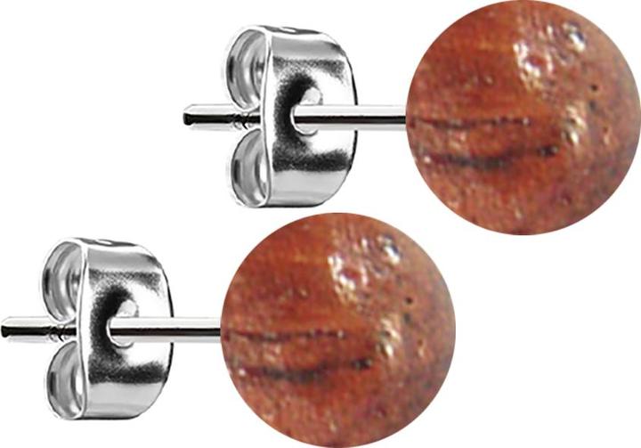 Immagine prodotto Star Piercing Orecchino a sfera in argento in legno di mandarino (senza ottone, Organico, Acciaio chirurgico 316L)