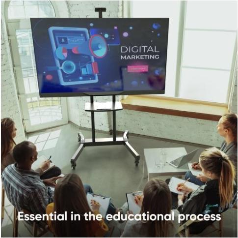 Image du produit Onkron TV SET ACC MOBILE STAND/50-90"/BLACK TS1891-B (90", 90 kg)