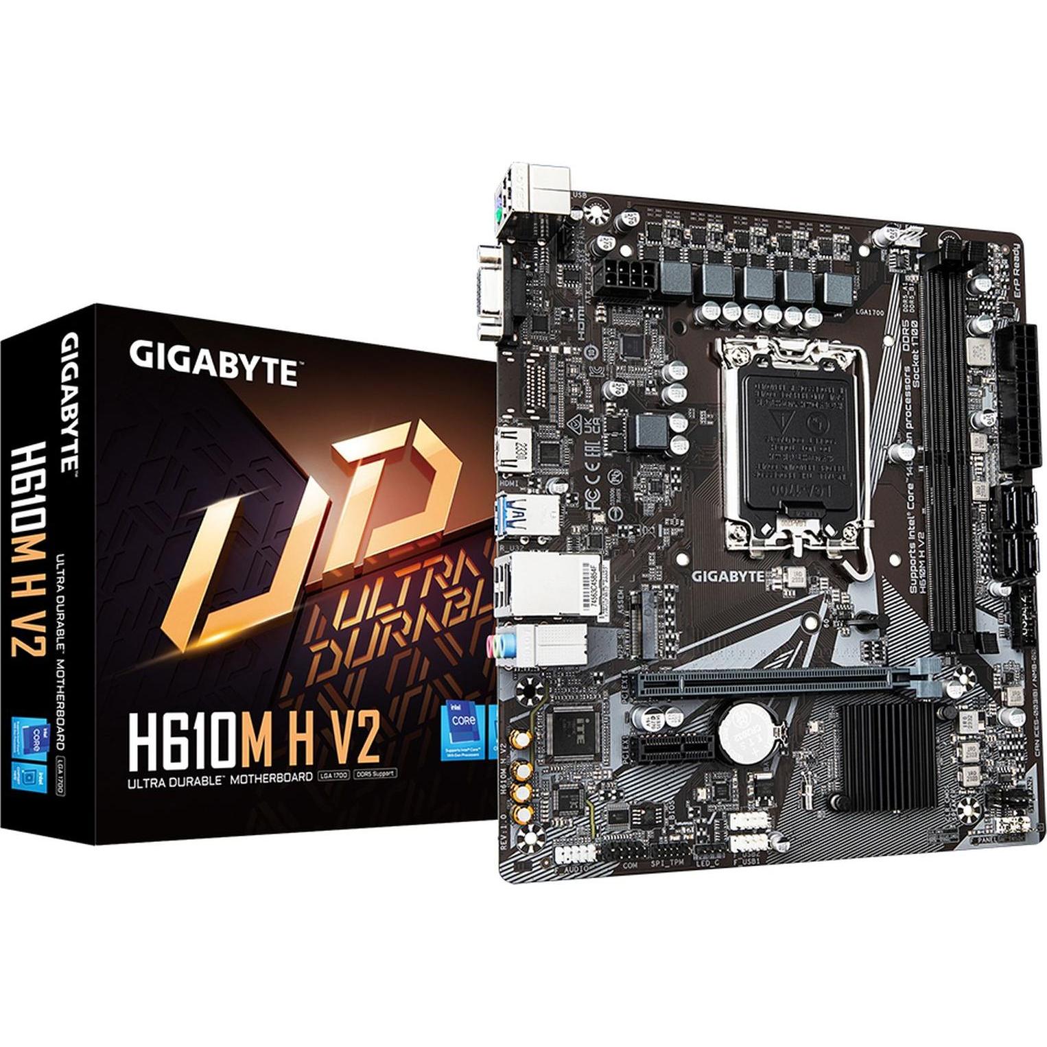 Gigabyte H610M H V2 (LGA 1700, Intel H610 Express, mATX), Mainboard