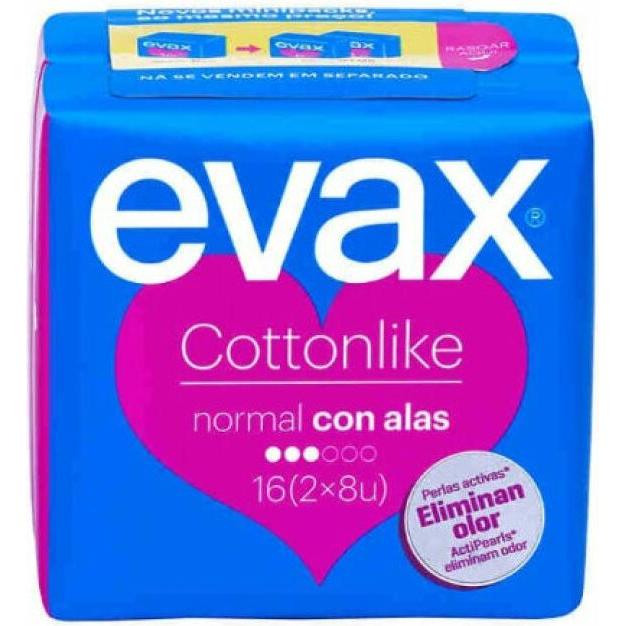 Thumbnail - Evax, Binden, COTTONLIKE compresas normal alas 16 uds (16 x, Damenbinden)
