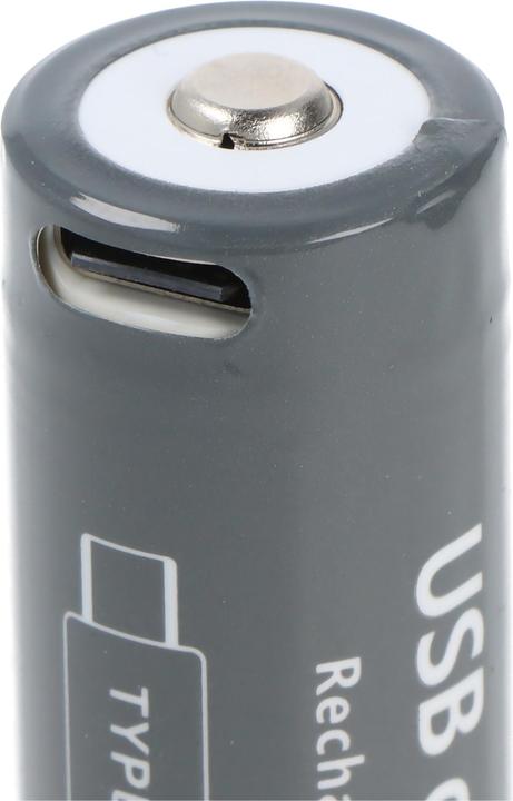Produktbild AccuCell Rundzelle 18650, Li-ion, 3,7V, 2600mAh, 9,6Wh, mit USB-C Charging Port (18650, 2600 mAh)