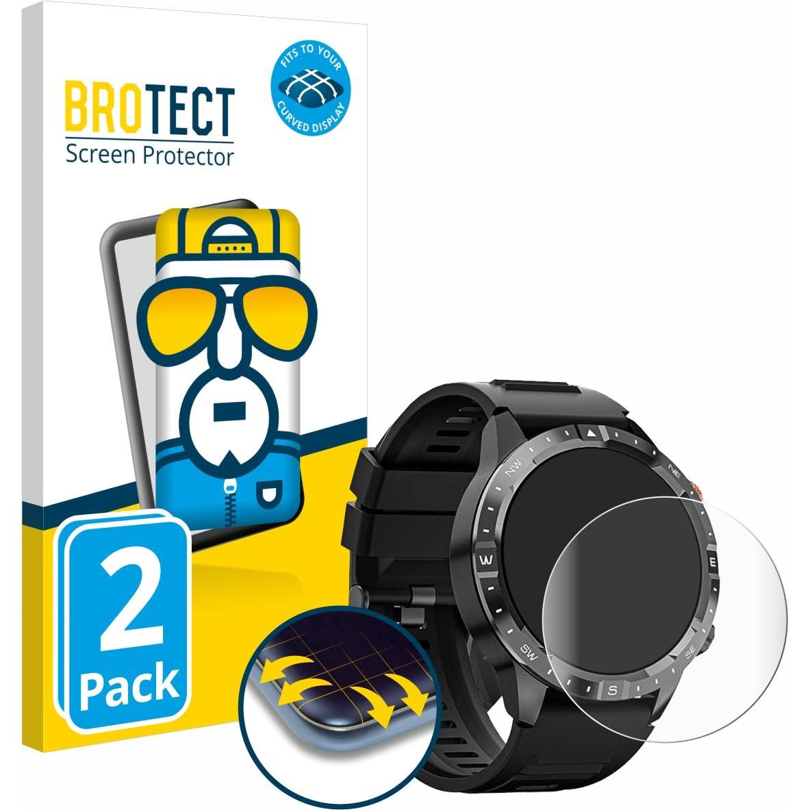 BROTECT Full-Screen Displayschutz, Smartwatch Schutzfolie, Transparent