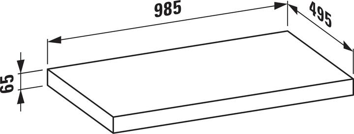 Immagine prodotto Laufen Piastra per lavabo Lani, senza foro, 985x495x65 mm, H404660112