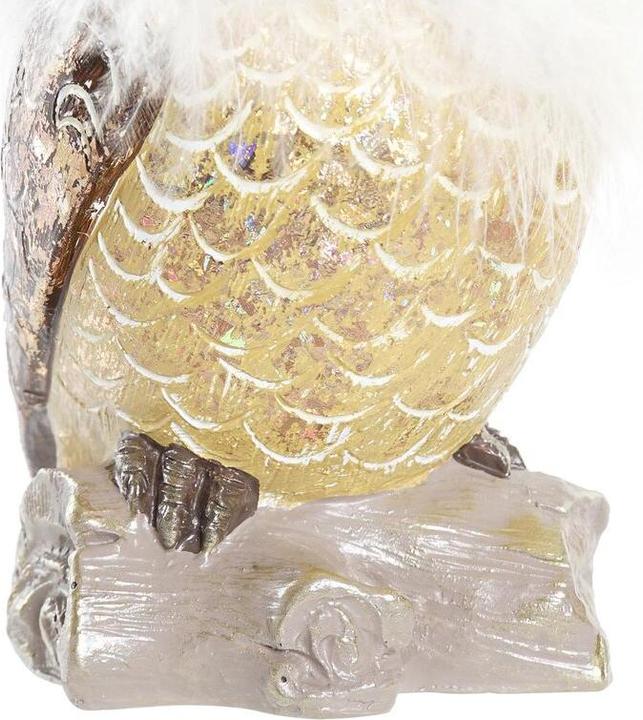 Immagine prodotto DKD Home Decor Weihnachtsschmuck Eule Gold Weiss Harz (7,5 x 7,5 x 14 cm) (2 Stück) (2x)