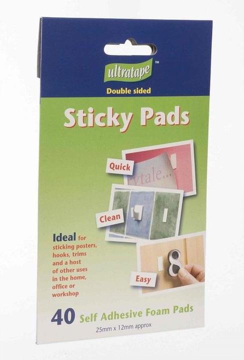 Actual product image Ultratape Double Sided Foam Pads 25 x 12mm 40pk (12 mm)