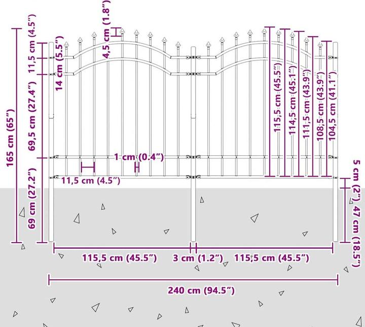 Produktbild vidaXL Gartenzaun