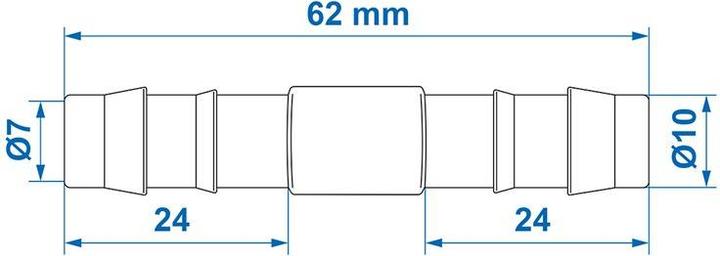 Produktbild ProPlus Schlauchverbinder gerade 10mm 2 Stück im Blister