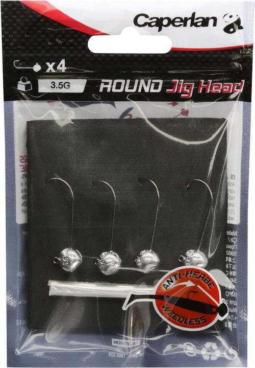 Immagine prodotto Caperlan Testa di piombo Testa di diga rotonda 3,5 g 4 pezzi