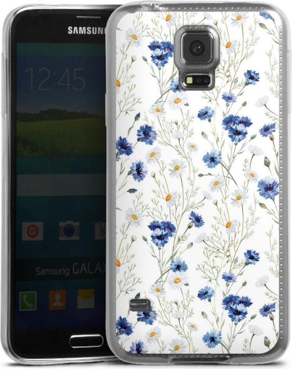 Actual product image DeinDesign Slim Case für Samsung Galaxy S5 Silikon Hülle Ultra Dünn Handyhülle Blume Blumen Muster (Samsung Galaxy S5)