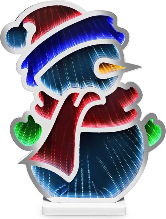 Produktbild Idena LED Infinity Mirror Schneemann 35x8x45cm