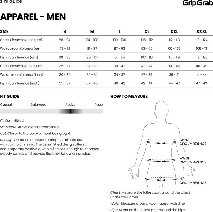Nährwerte und Zutaten GripGrab RIDE Short Sleeve Jersey (M)