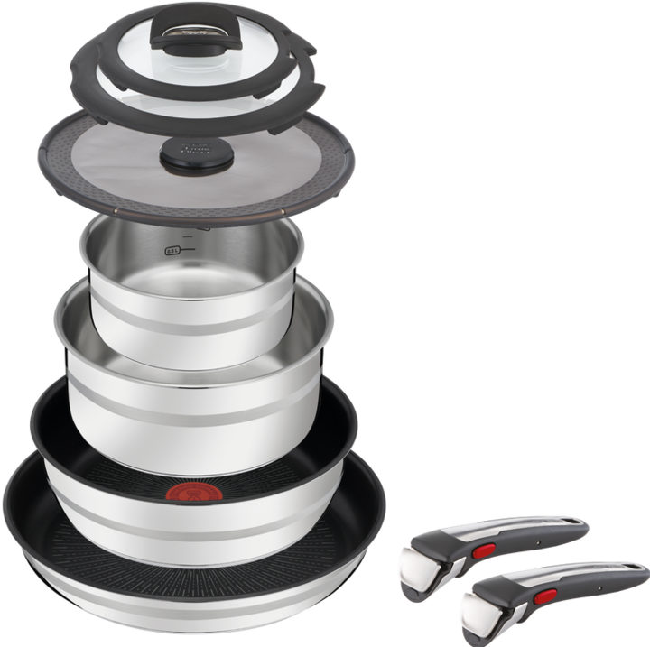 Produktbild Tefal Jamie Oliver Ingenio G6 (28 cm, Stielkasserolle, Kochtopf, Bratpfanne, Edelstahl)