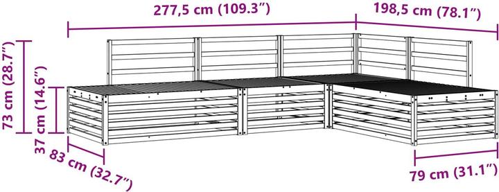 Produktbild vidaXL Outdoor-Sofa