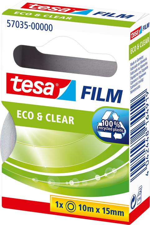 Produktbild tesa tesafilm ECO & CLEAR, lösungsmittelfrei und alterungsbeständig (15 mm)