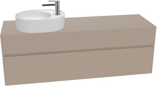 Actual product image Villeroy & Boch Collaro washbasin cabinet 1600x548x500 mm, 4 drawers, for washbasin left, C066L (167 x 62 x 57 cm)