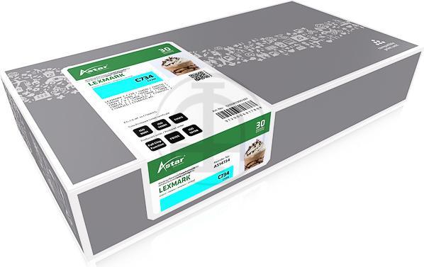 Image du produit Astar Cyan - compatible - cartouche de toner - pour Lexmark C734DN (C)