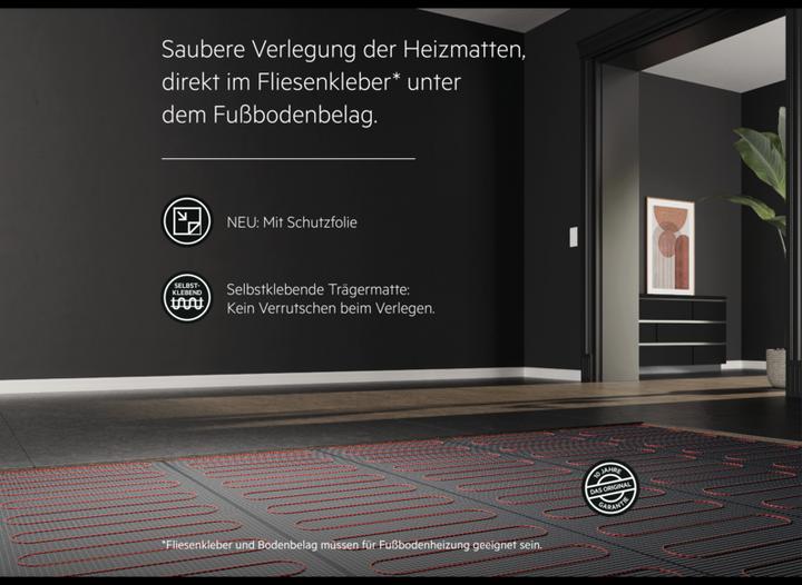 Produktbild AEG Haustechnik Basis Thermo Boden TBS TB 160/1 Set Plus, elektrische Fussbodenheizung, Komplettset 1 m², 160 W/m²